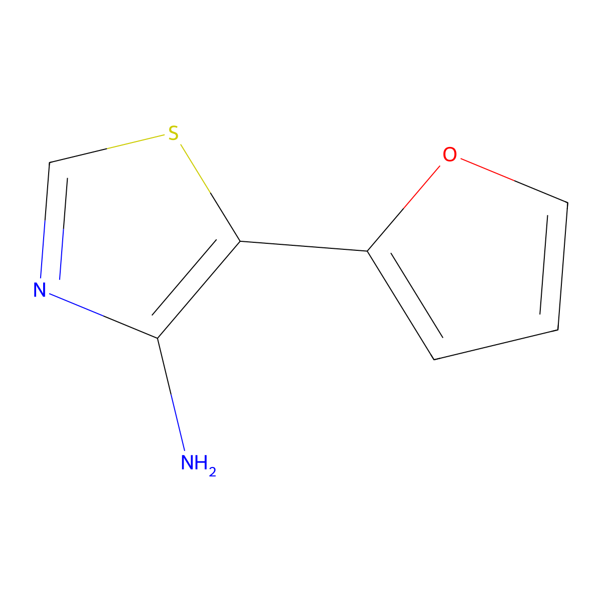 4-Amino-5-(2-furyl)thiazole molecular structure, CAS 1368932-64-2
