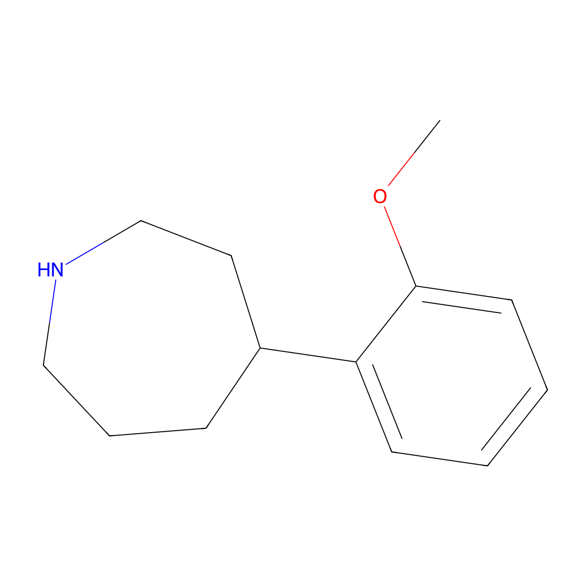 4-(2-Methoxyphenyl)azepane molecular structure, CAS 1368934-85-3