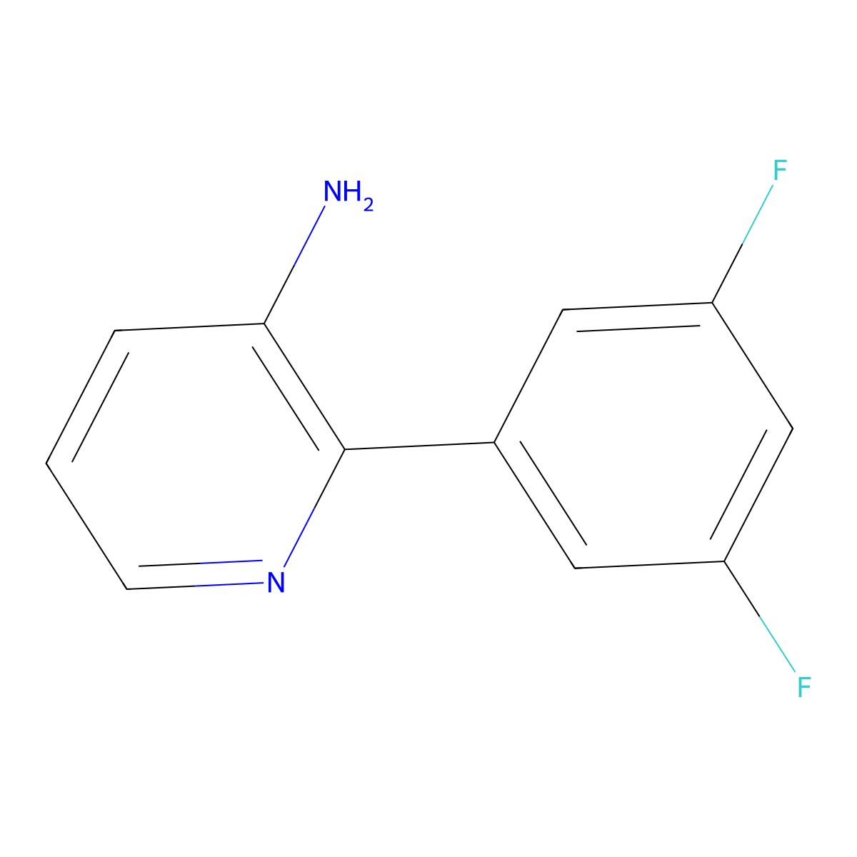 2-(3,5-Difluorophenyl)pyridin-3-amine molecular structure, CAS 1368936-48-4