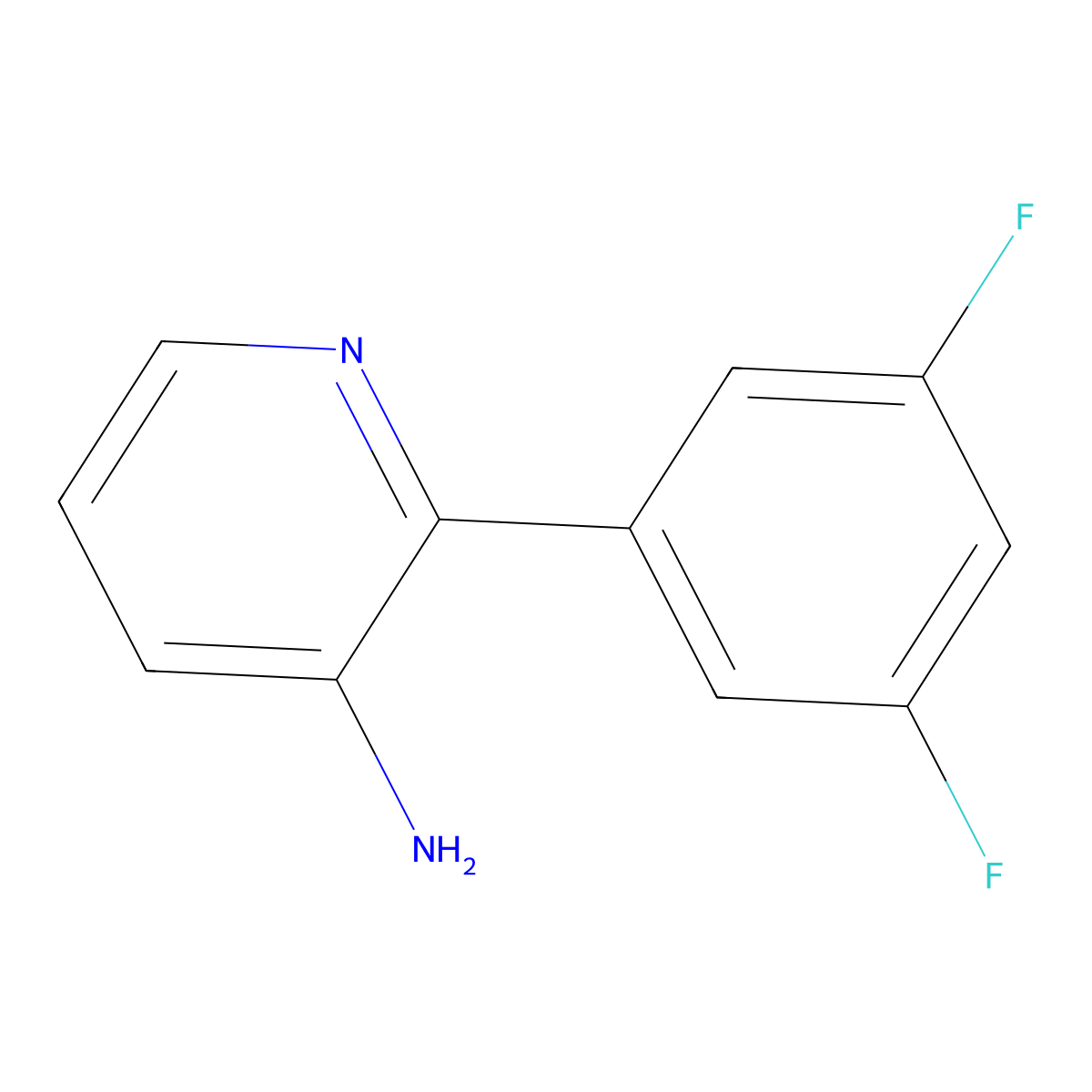 2-(3,5-Difluorophenyl)pyridin-3-amine molecular structure, CAS 1368936-48-4