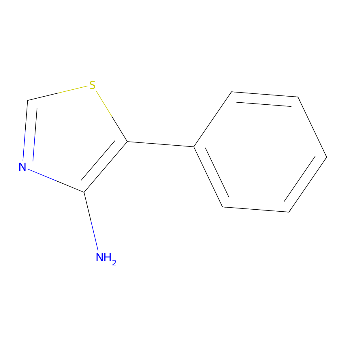 4-Amino-5-phenylthiazole molecular structure, CAS 1368936-64-4