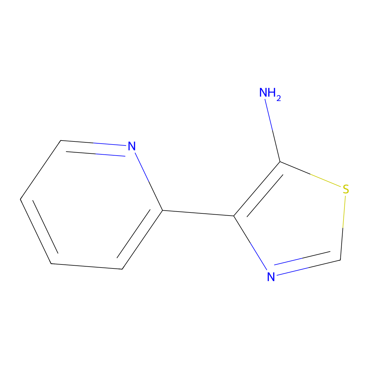 5-Amino-4-(2-pyridyl)thiazole molecular structure, CAS 1368936-96-2