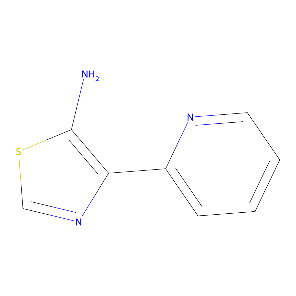 5-Amino-4-(2-pyridyl)thiazole molecular structure, CAS 1368936-96-2