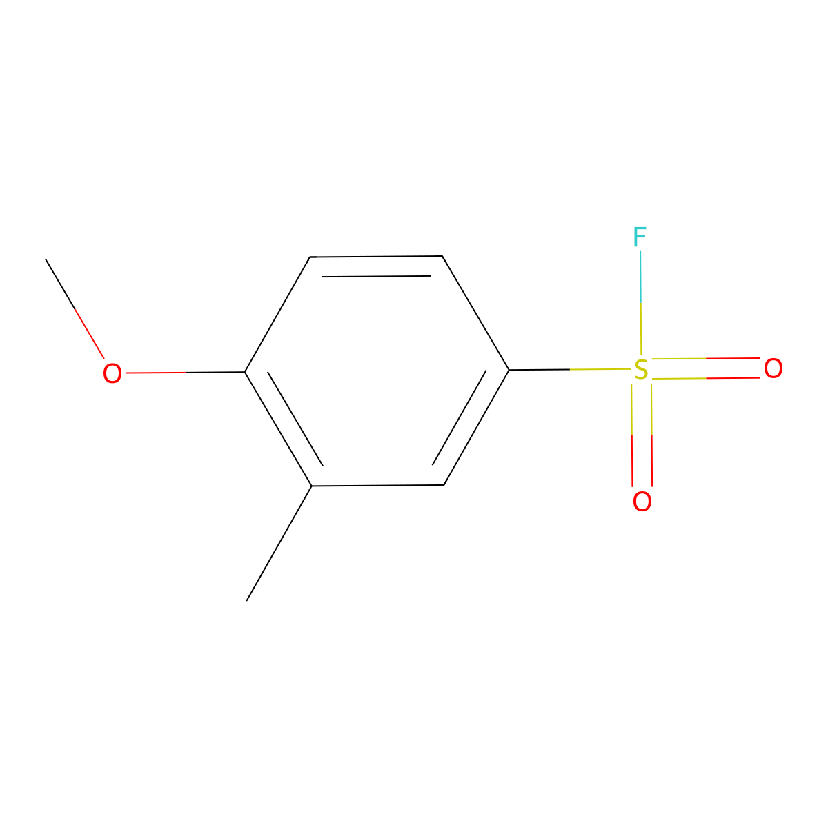 4-Methoxy-3-methylbenzene-1-sulfonyl fluoride molecular structure, CAS 1368937-19-2