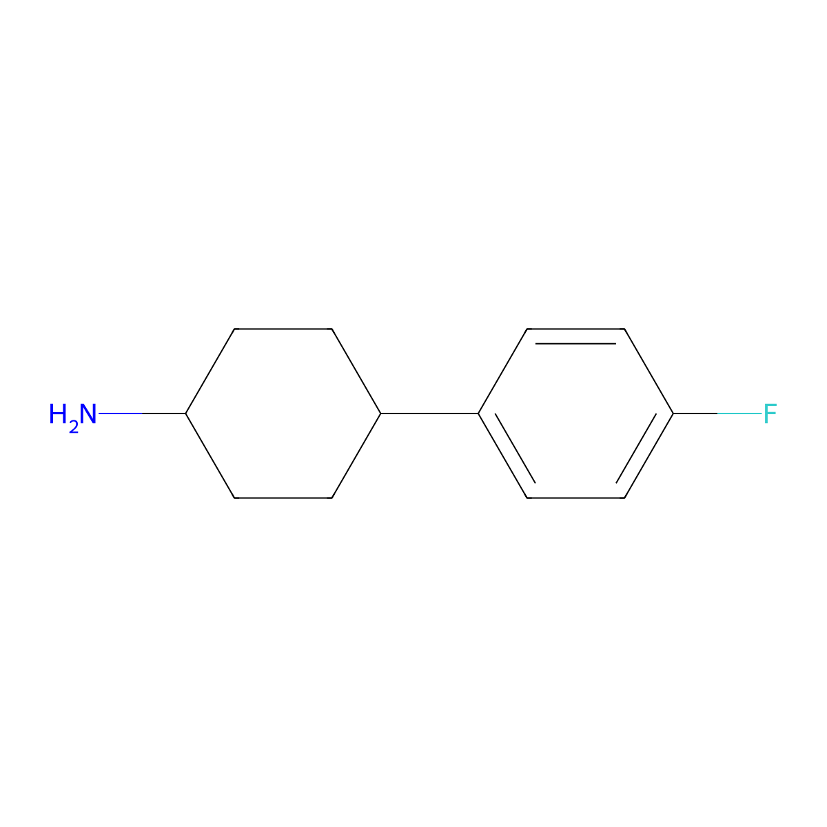 4-(4-Fluorophenyl)cyclohexan-1-amine molecular structure, CAS 1368942-09-9