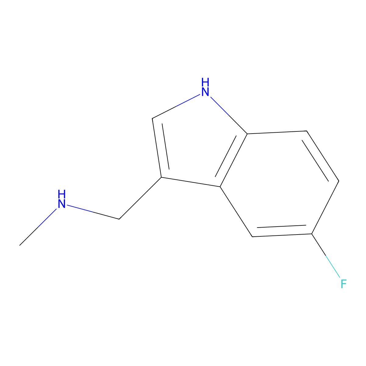 N-[(5-Fluoro-1H-indol-3-yl)methyl]-N-methylamine molecular structure, CAS 1368942-33-9