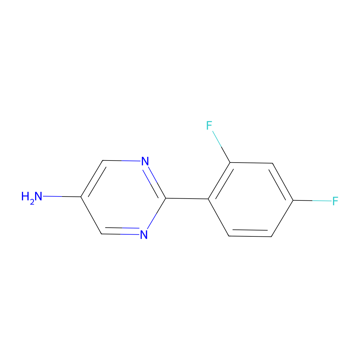 2-(2,4-Difluorophenyl)pyrimidin-5-amine molecular structure, CAS 1368942-63-5