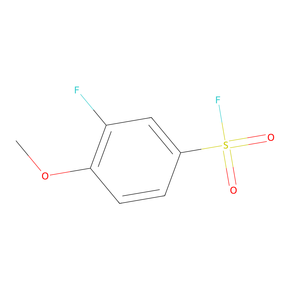3-Fluoro-4-methoxybenzene-1-sulfonyl fluoride molecular structure, CAS 1368943-67-2