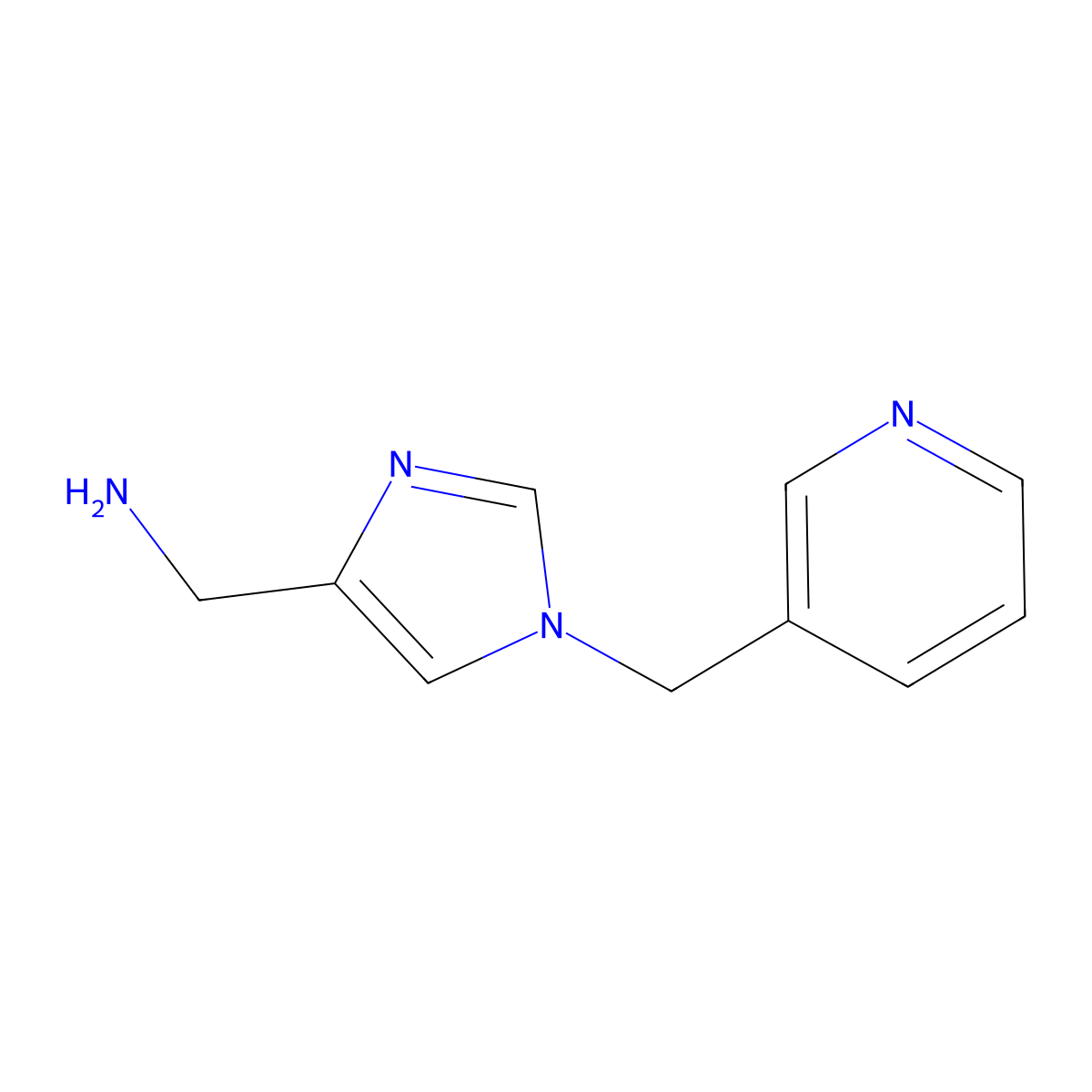 [1-(Pyridin-3-ylmethyl)-1H-imidazol-4-yl]methanamine molecular structure, CAS 1368948-81-5