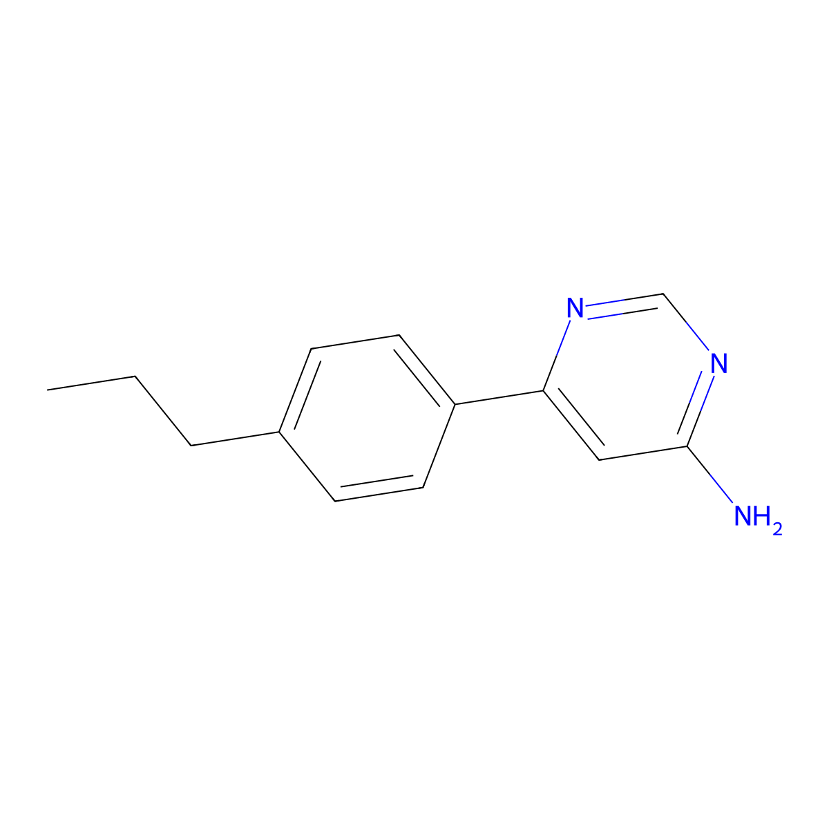 6-(4-Propylphenyl)pyrimidin-4-amine molecular structure, CAS 1368948-94-0
