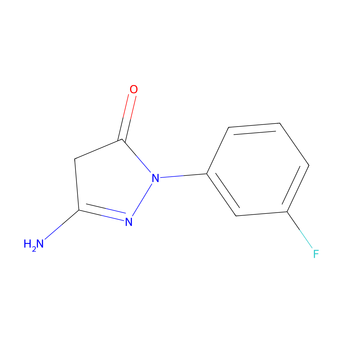 5-Amino-2-(3-fluorophenyl)-2,4-dihydro-3h-pyrazol-3-one molecular structure, CAS 1368951-30-7