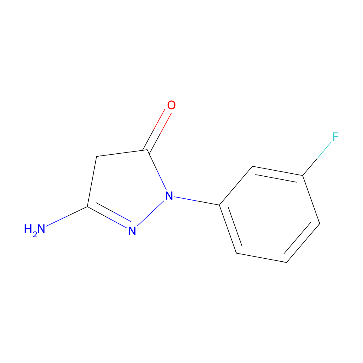 5-Amino-2-(3-fluorophenyl)-2,4-dihydro-3h-pyrazol-3-one molecular structure, CAS 1368951-30-7