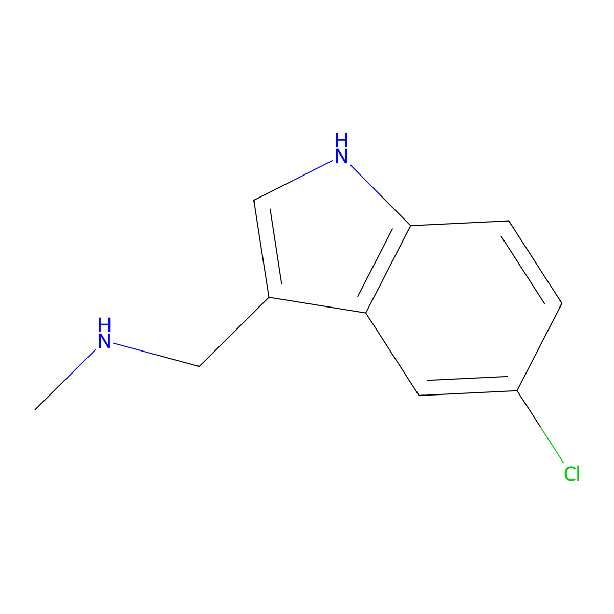 [(5-chloro-1H-indol-3-yl)methyl](methyl)amine molecular structure, CAS 1368955-25-2
