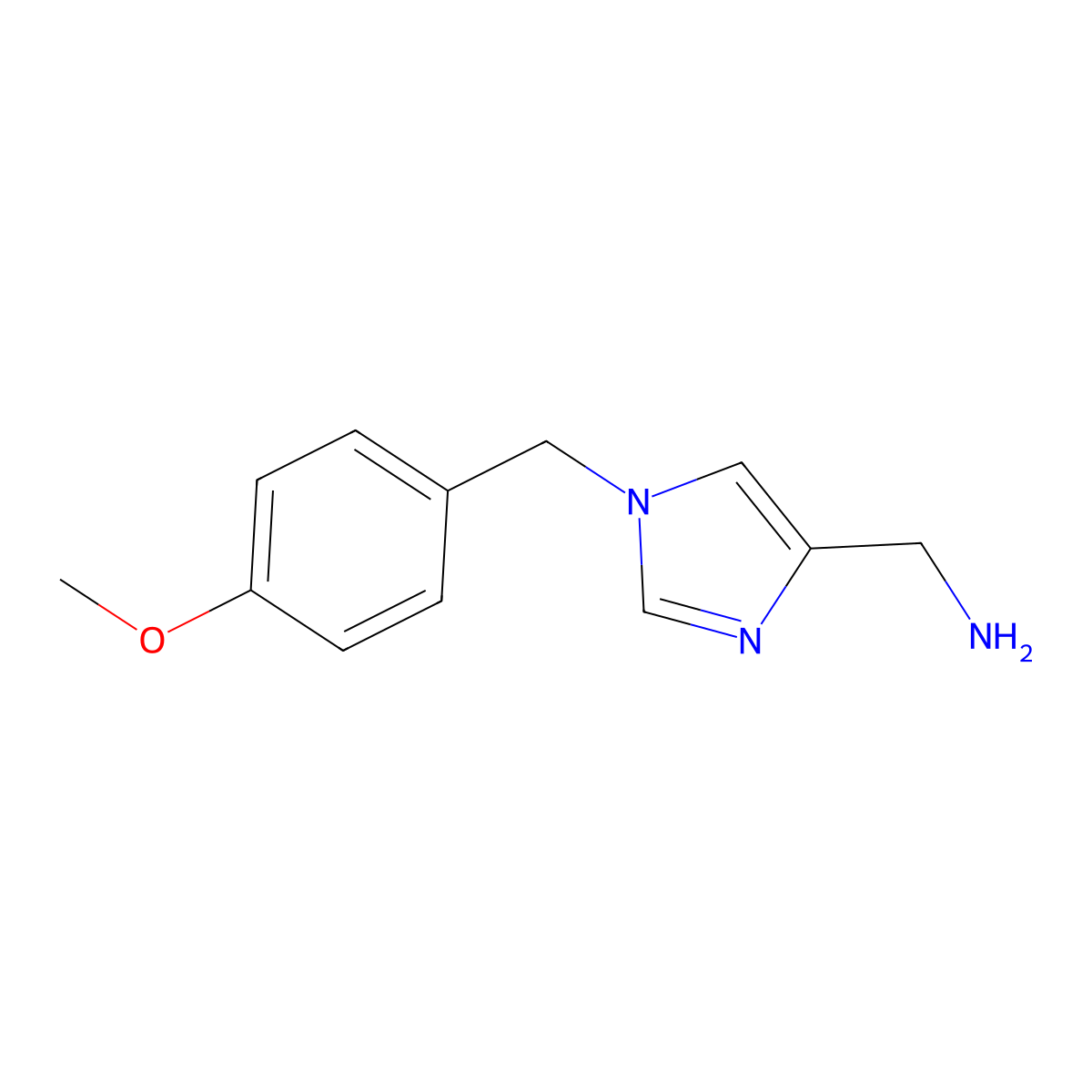 [1-(4-Methoxybenzyl)-1H-imidazol-4-yl]methanamine molecular structure, CAS 1368955-75-2