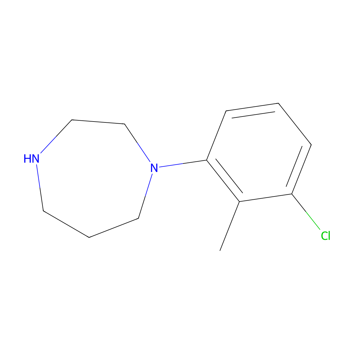 1-(3-Chloro-2-methylphenyl)-1,4-diazepane molecular structure, CAS 1368956-23-3