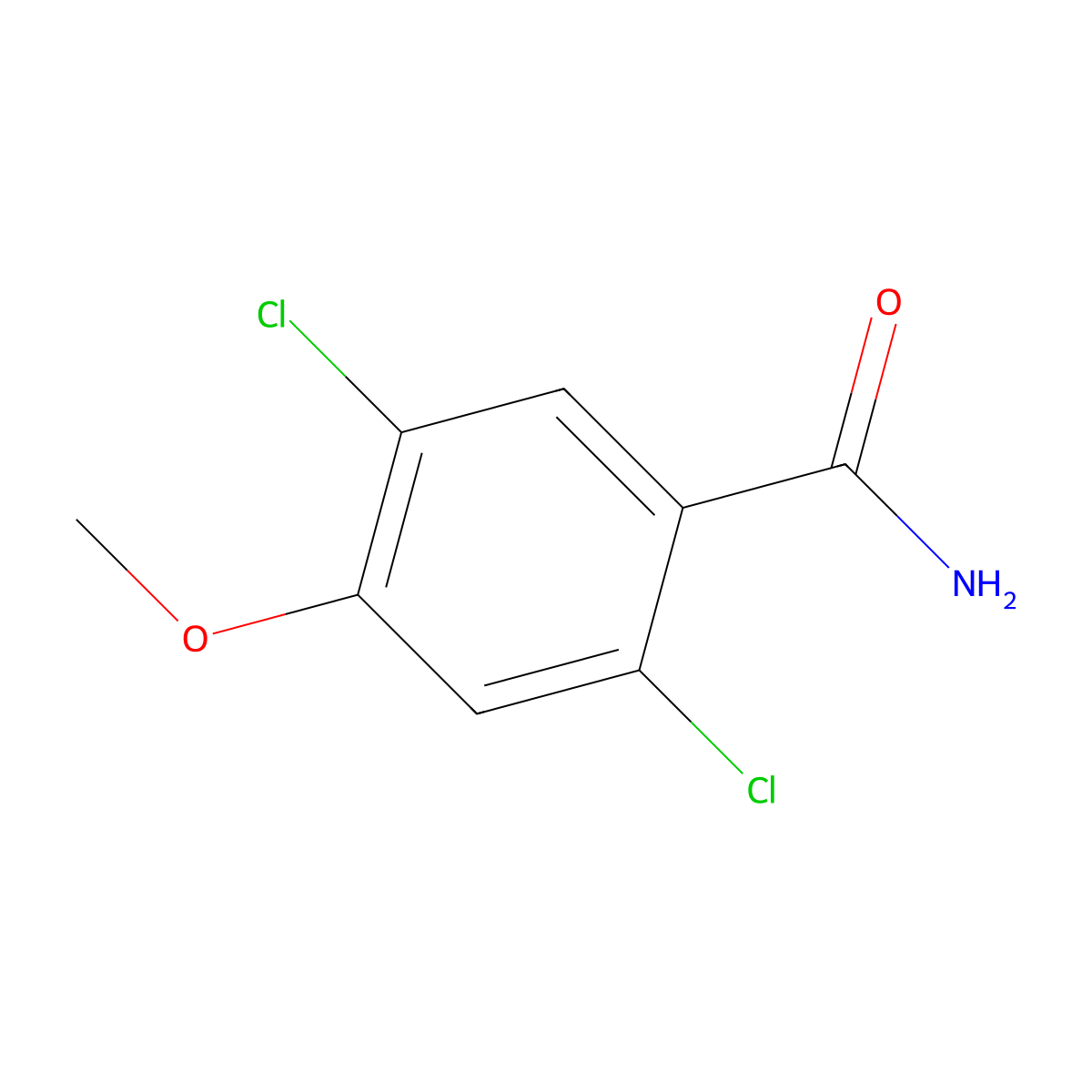 2,5-Dichloro-4-methoxybenzamide molecular structure, CAS 1368956-35-7