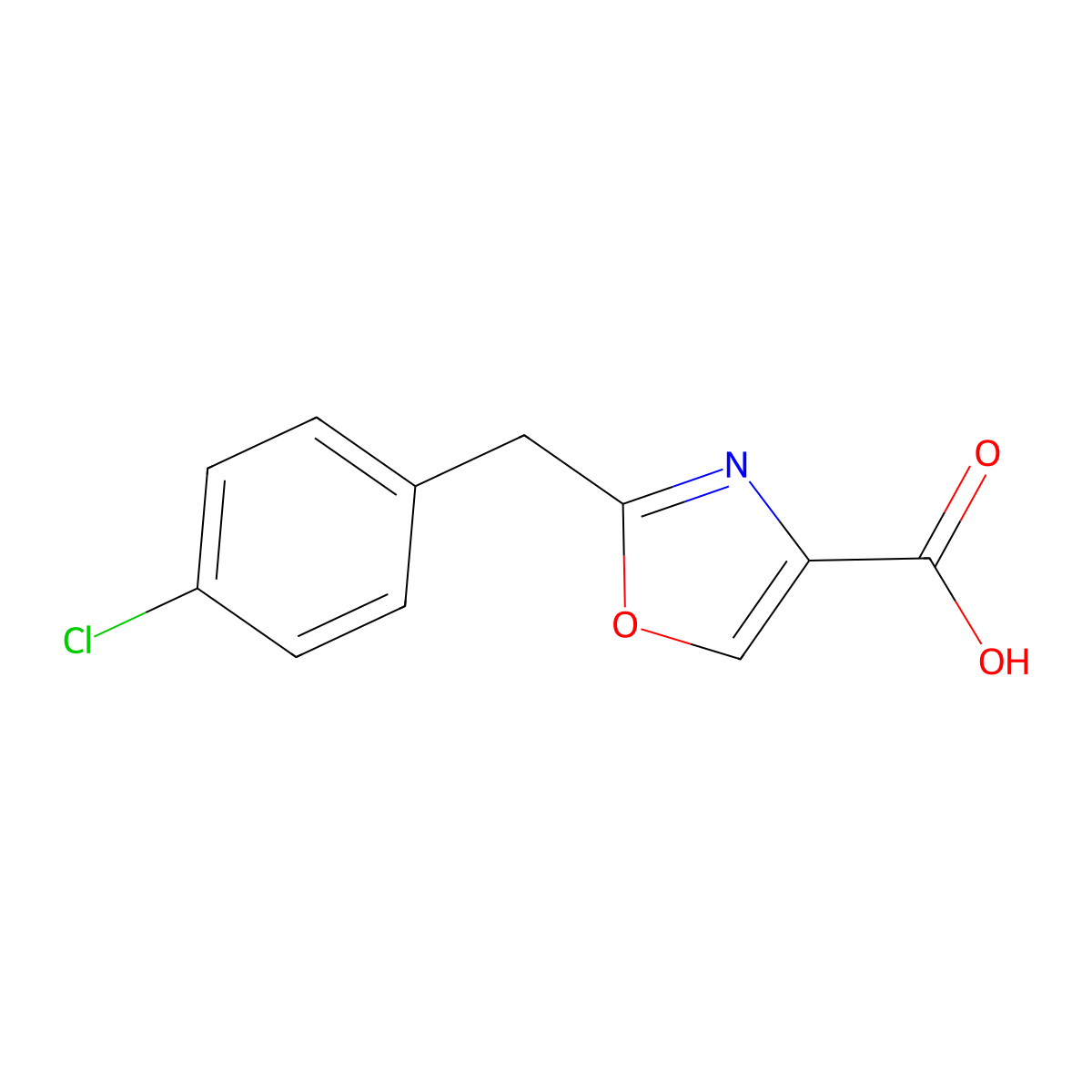 2-(4-Chlorobenzyl)oxazole-4-carboxylic Acid molecular structure, CAS 1368958-26-2