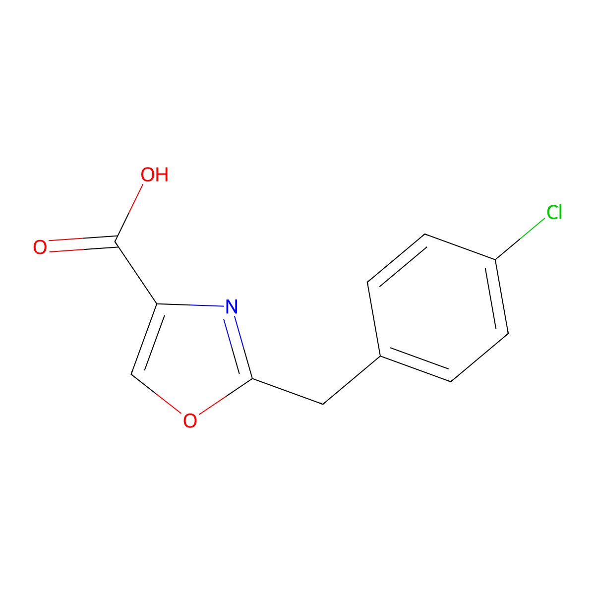 2-(4-Chlorobenzyl)oxazole-4-carboxylic Acid molecular structure, CAS 1368958-26-2