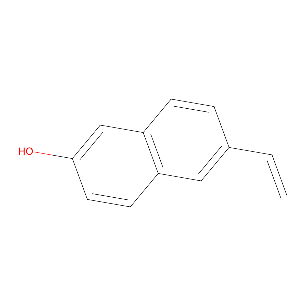 6-Ethenylnaphthalen-2-ol molecular structure, CAS 136896-92-9