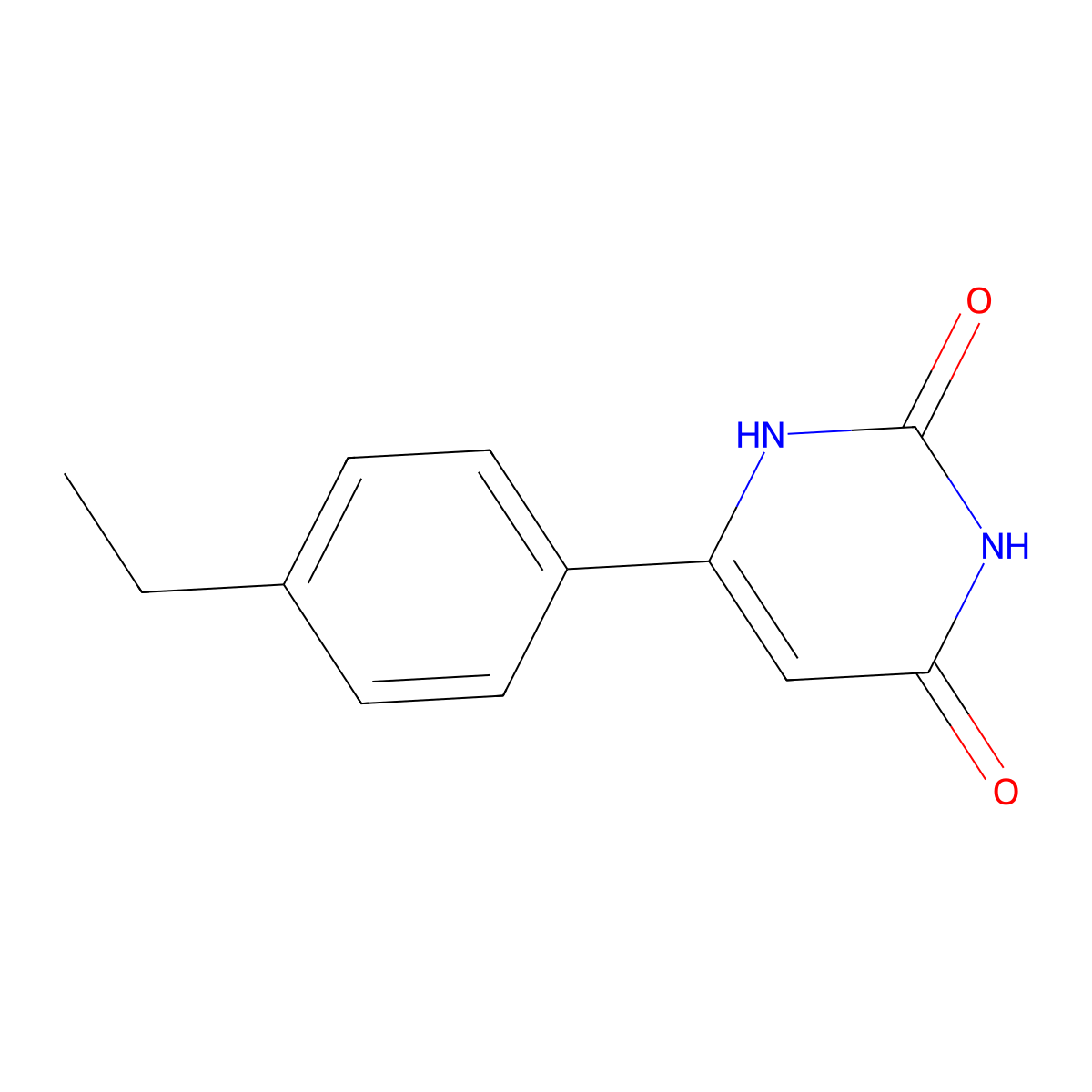 6-(4-ethylphenyl)pyrimidine-2,4(1H,3H)-dione molecular structure, CAS 1368960-04-6