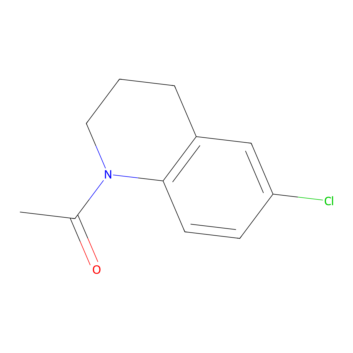 1-(6-CHloro-3,4-dihydro-2H-quinolin-1-yl)ethanone molecular structure, CAS 1368960-10-4