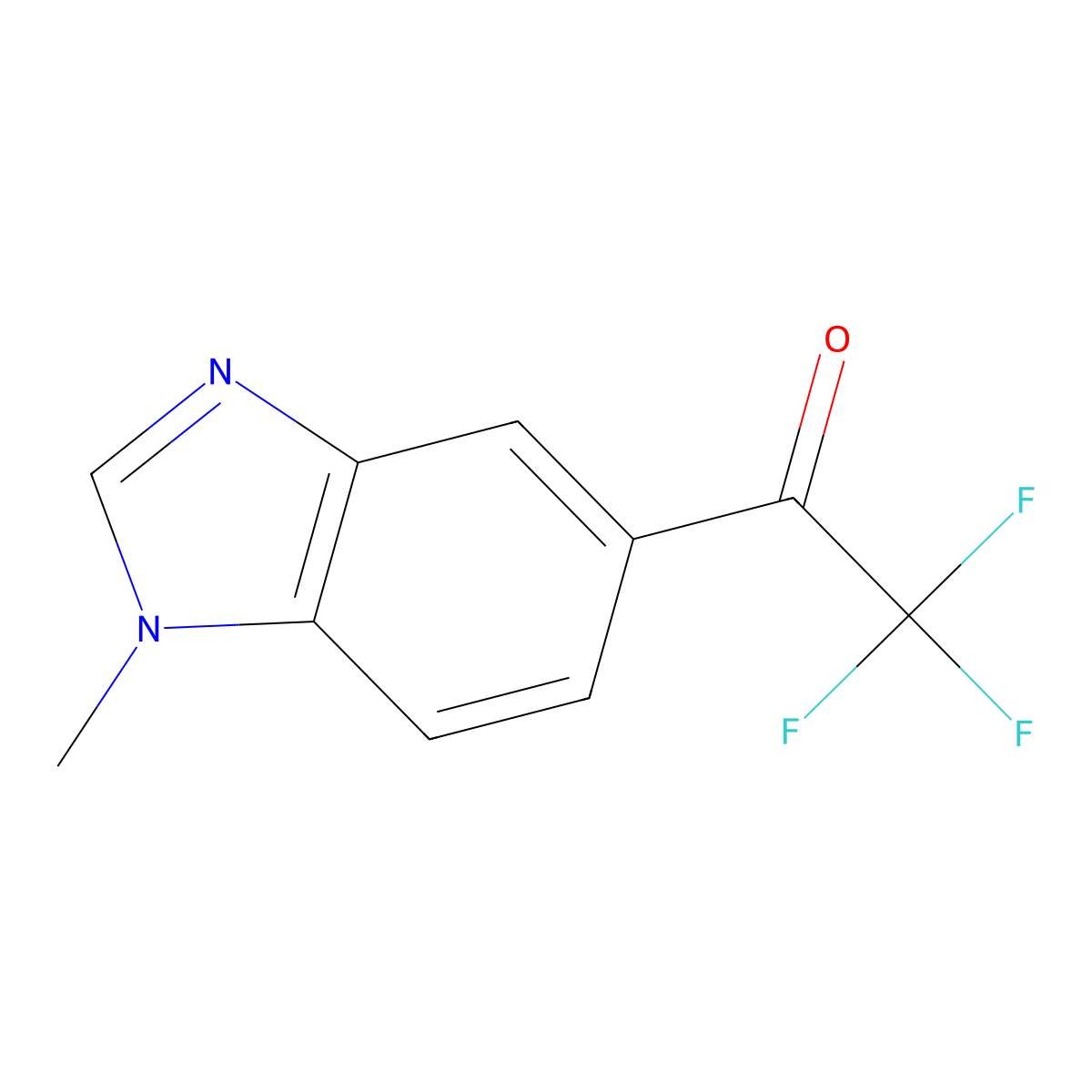 2,2,2-trifluoro-1-(1-methyl-1H-1,3-benzodiazol-5-yl)ethan-1-one molecular structure, CAS 1368960-95-5