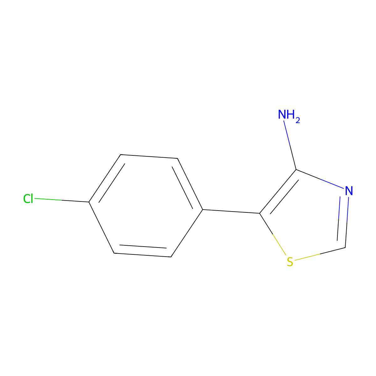 4-Amino-5-(4-chlorophenyl)thiazole molecular structure, CAS 1368961-29-8