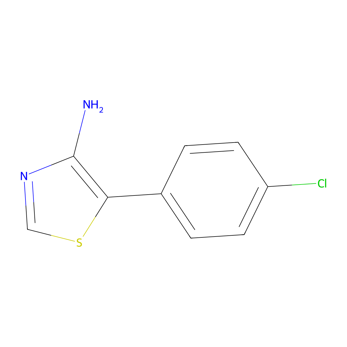 4-Amino-5-(4-chlorophenyl)thiazole molecular structure, CAS 1368961-29-8