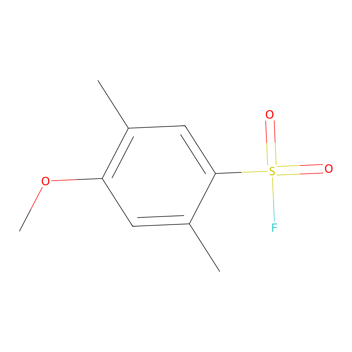 4-Methoxy-2,5-dimethylbenzene-1-sulfonyl fluoride molecular structure, CAS 1368961-67-4