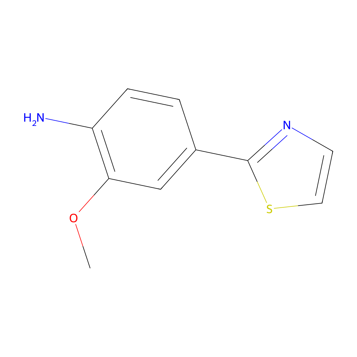 2-Methoxy-4-(thiazol-2-yl)aniline molecular structure, CAS 1368963-31-8