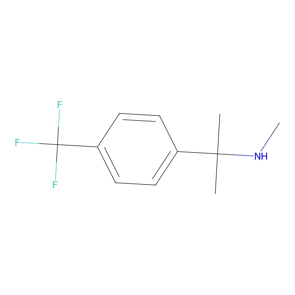 N-Methyl-2-(4-(trifluoromethyl)phenyl)propan-2-amine molecular structure, CAS 1368963-87-4