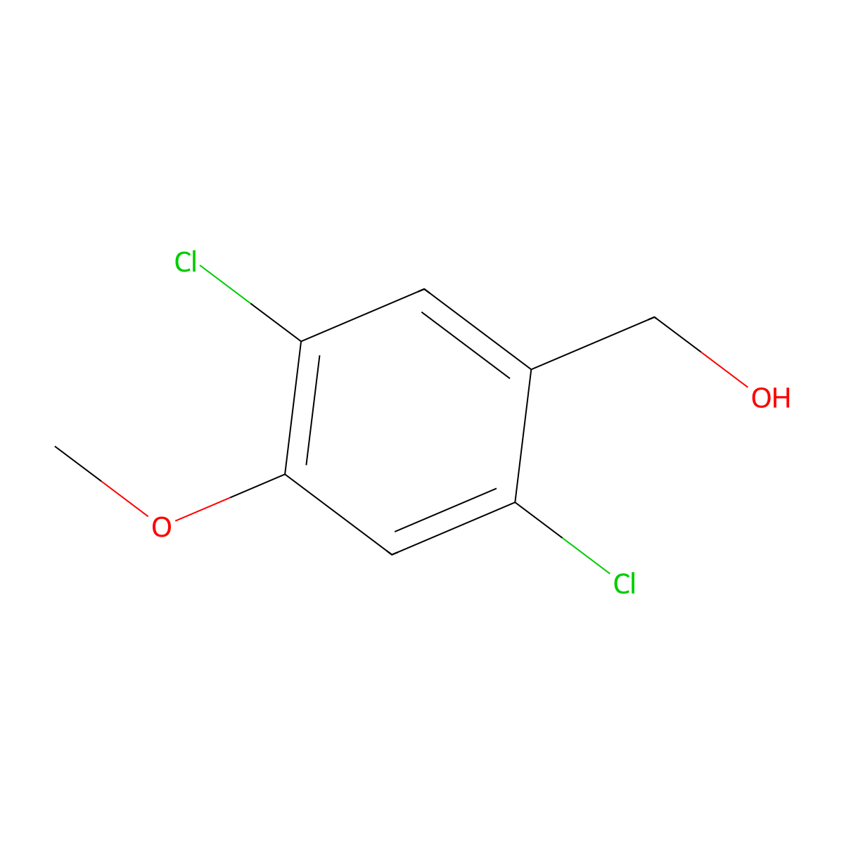 (2,5-Dichloro-4-methoxyphenyl)methanol molecular structure, CAS 1368964-75-3