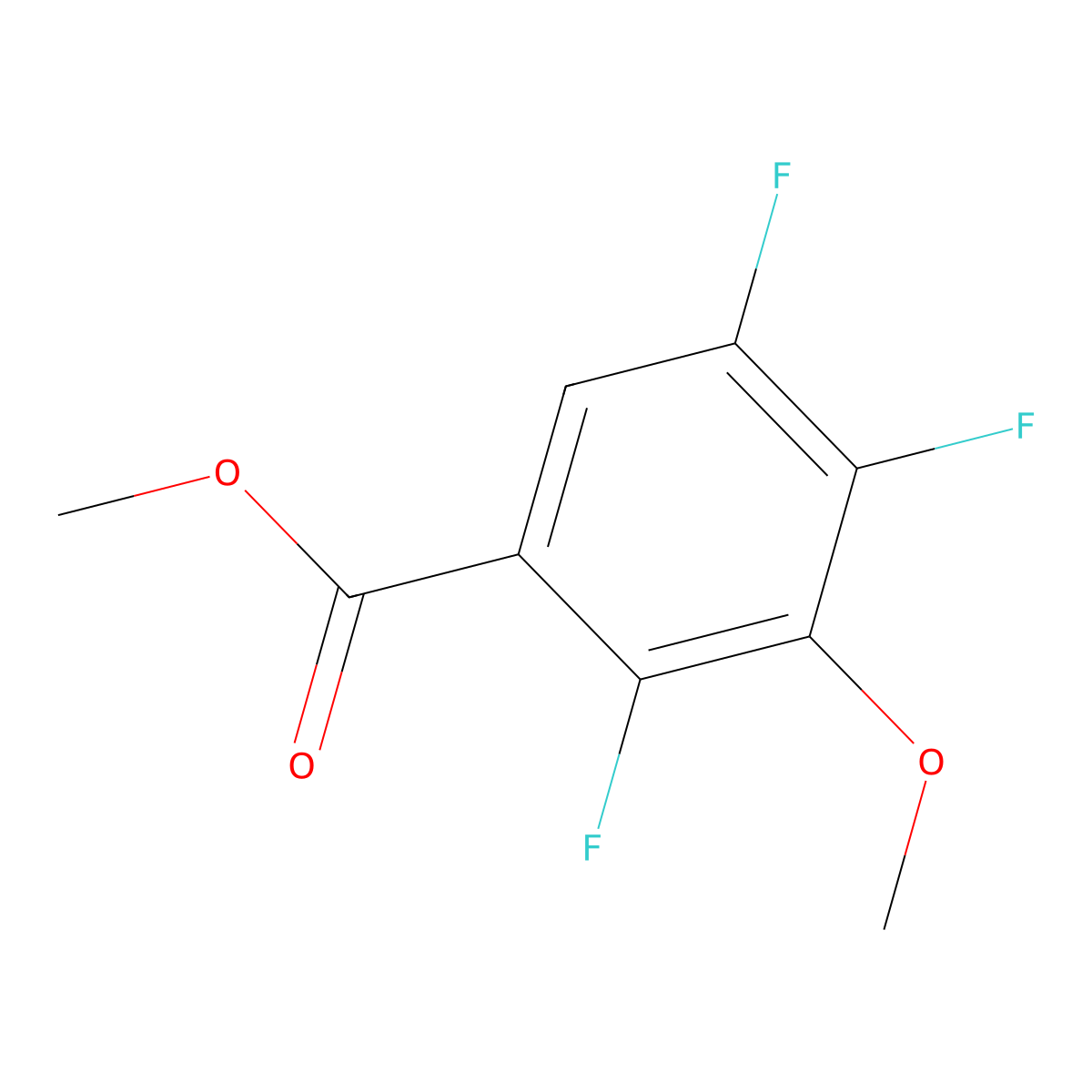 Methyl 3-methoxy-2,4,5-trifluorobenzoate molecular structure, CAS 136897-64-8