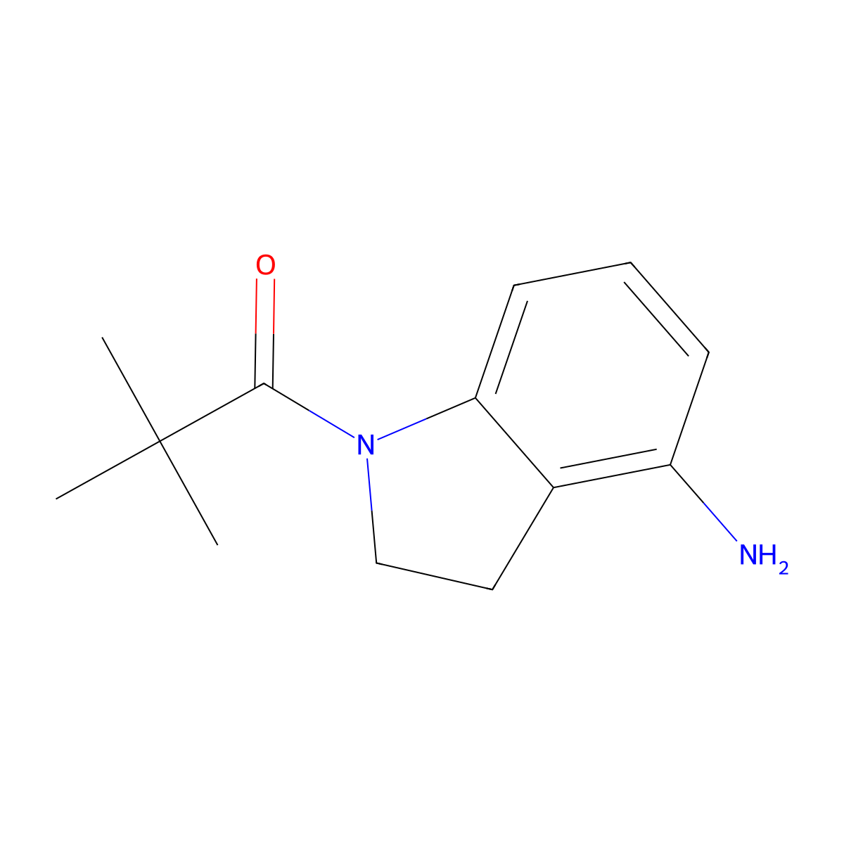 1-(4-Aminoindolin-1-yl)-2,2-dimethylpropan-1-one molecular structure, CAS 1368977-12-1