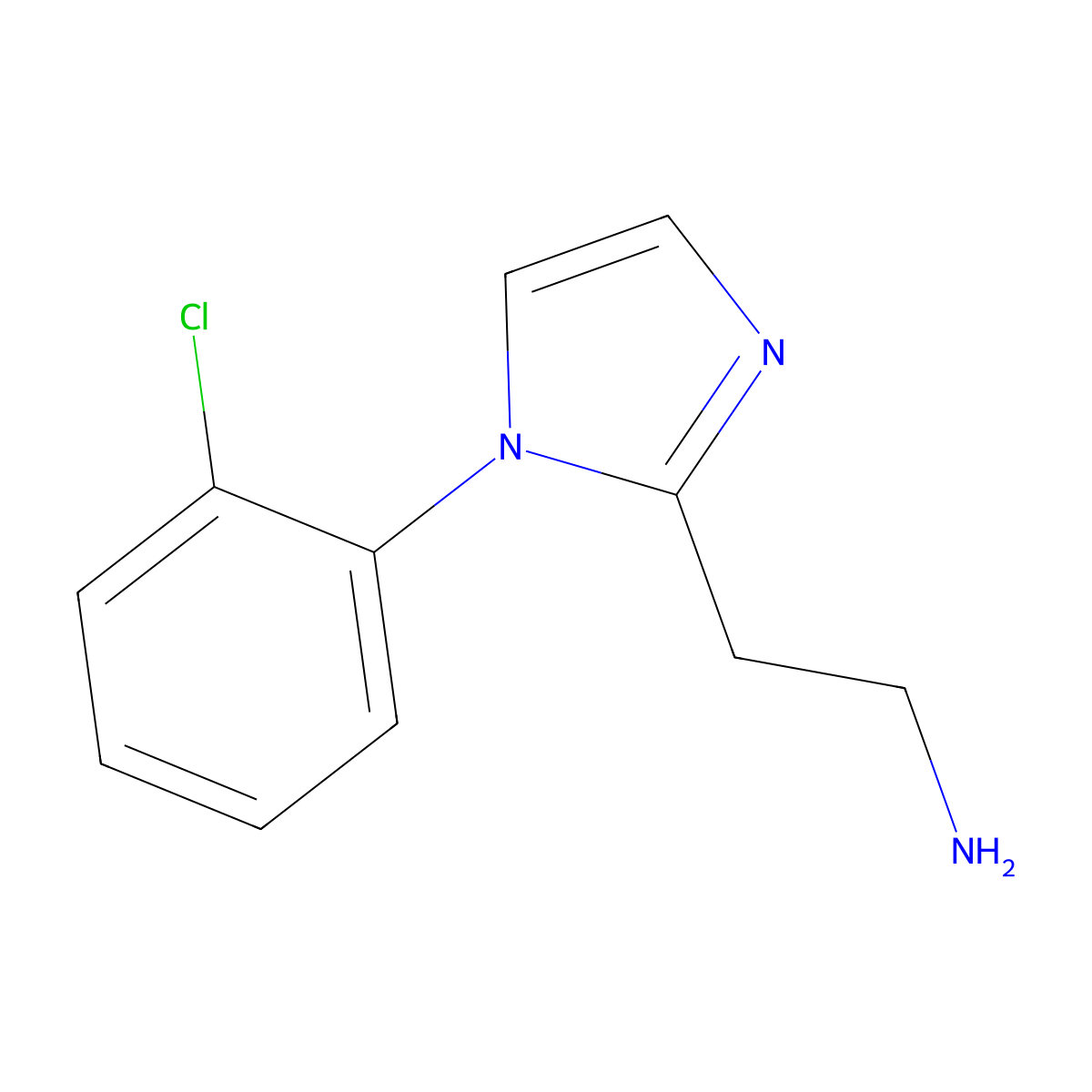 2-[1-(2-chlorophenyl)-1H-imidazol-2-yl]ethan-1-amine molecular structure, CAS 1368983-64-5