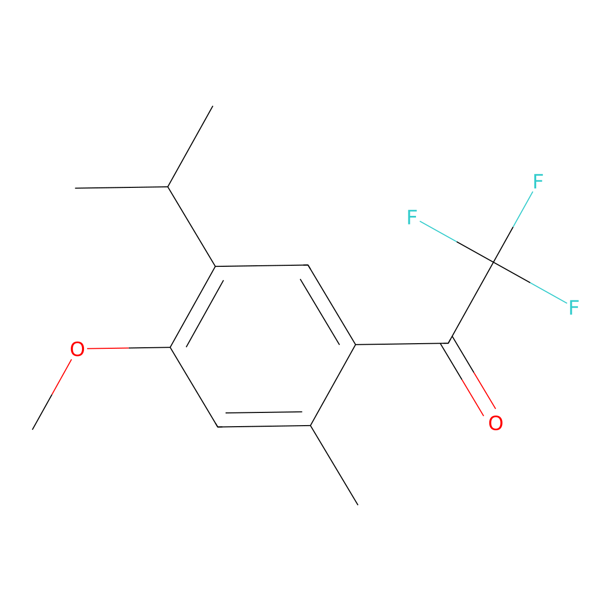 2,2,2-Trifluoro-1-(5-isopropyl-4-methoxy-2-methylphenyl)ethanone molecular structure, CAS 1368984-73-9