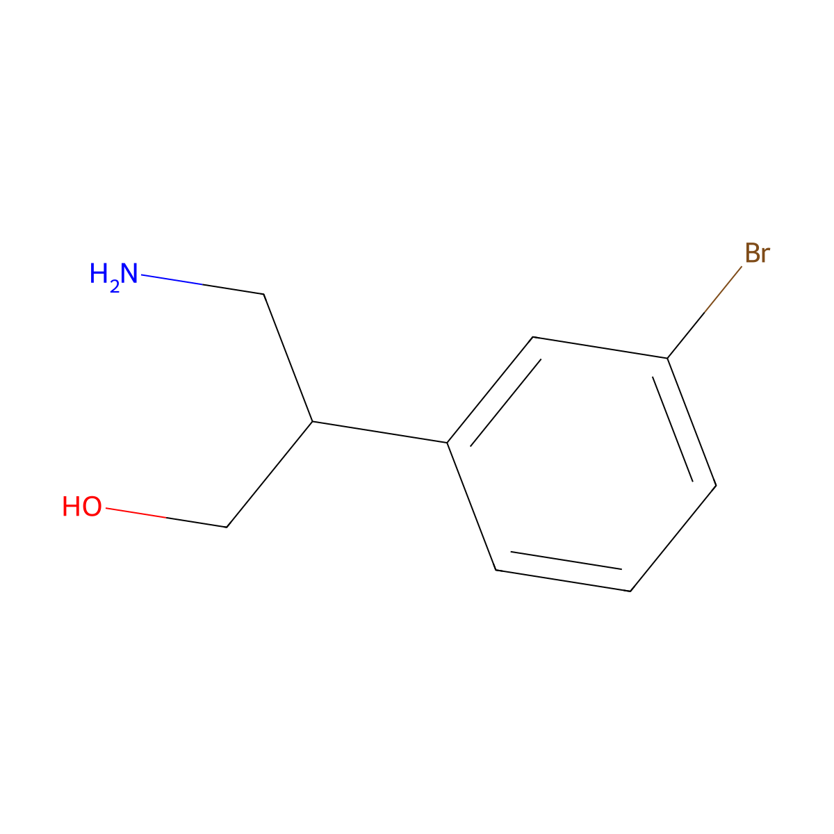 3-Amino-2-(3-bromophenyl)propan-1-ol molecular structure, CAS 1368995-63-4