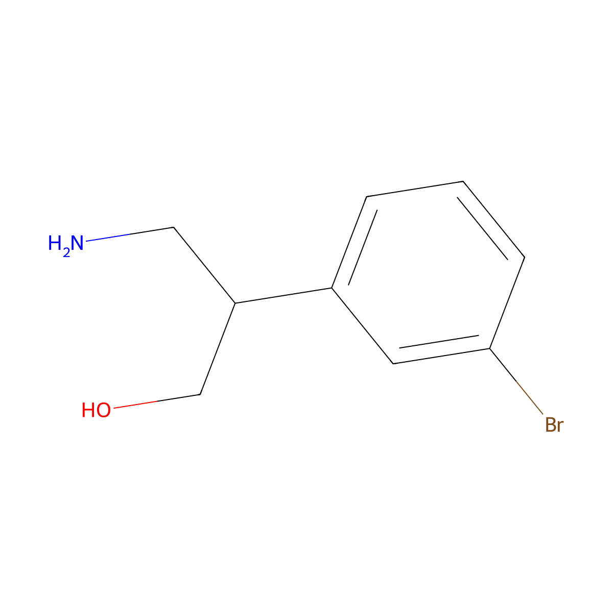 3-Amino-2-(3-bromophenyl)propan-1-ol molecular structure, CAS 1368995-63-4