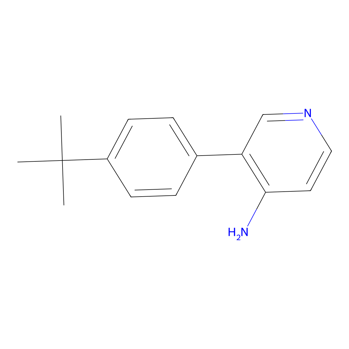 3-(4-Tert-butylphenyl)pyridin-4-amine molecular structure, CAS 1368997-43-6