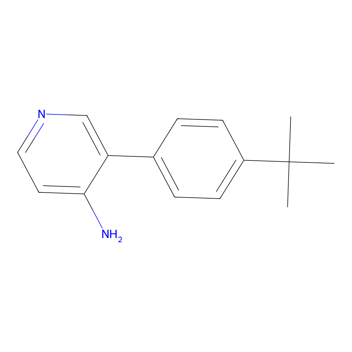 3-(4-Tert-butylphenyl)pyridin-4-amine molecular structure, CAS 1368997-43-6