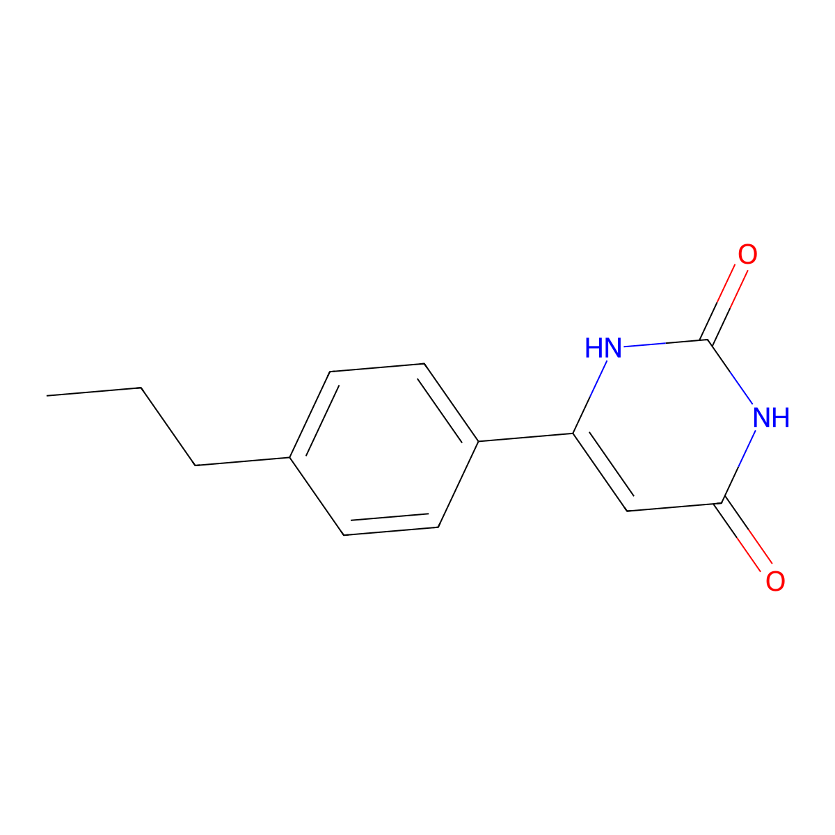 6-(4-propylphenyl)pyrimidine-2,4(1H,3H)-dione molecular structure, CAS 1368997-70-9