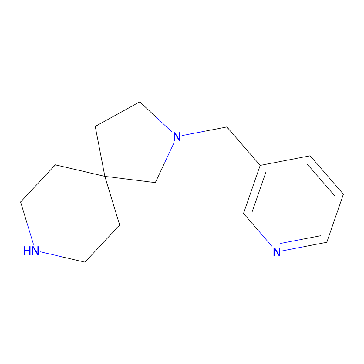2-(Pyridin-3-ylmethyl)-2,8-diazaspiro[4.5]decane molecular structure, CAS 1369000-49-6