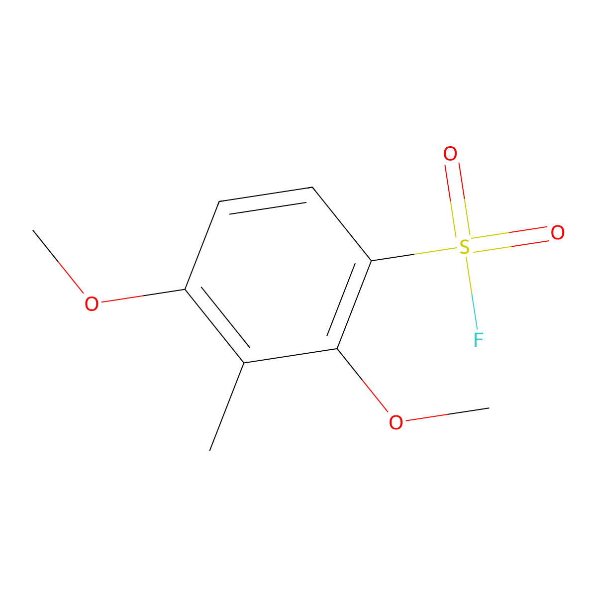 2,4-Dimethoxy-3-methylbenzene-1-sulfonyl fluoride molecular structure, CAS 1369005-82-2