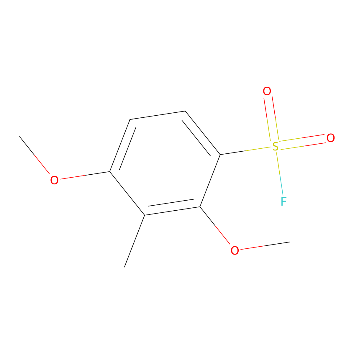 2,4-Dimethoxy-3-methylbenzene-1-sulfonyl fluoride molecular structure, CAS 1369005-82-2