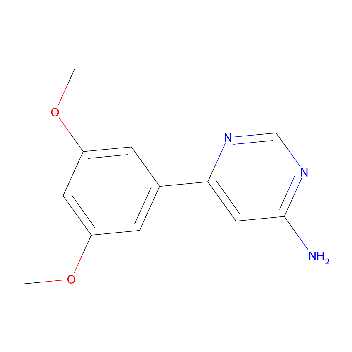 6-(3,5-Dimethoxyphenyl)pyrimidin-4-amine molecular structure, CAS 1369008-63-8
