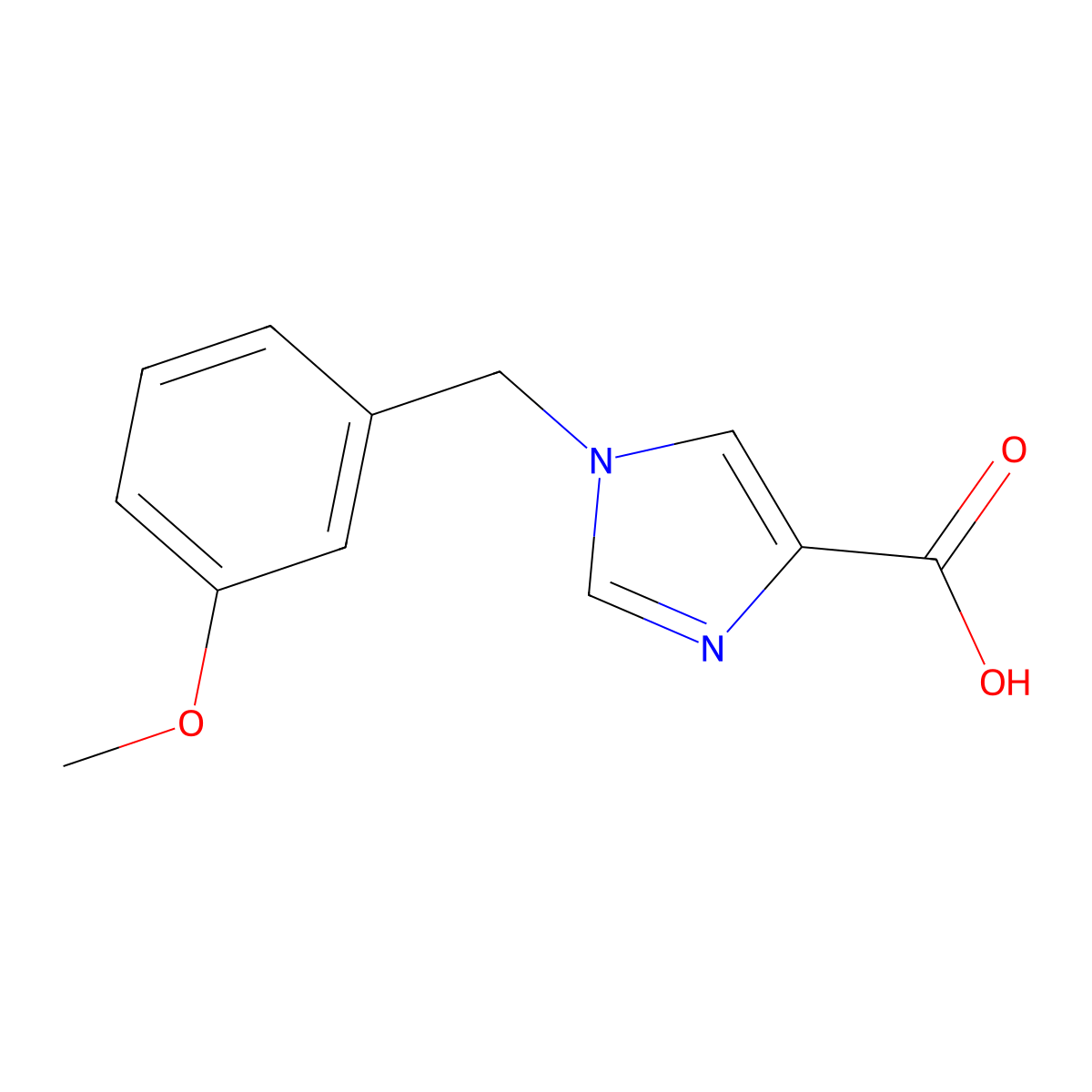1-[(3-Methoxyphenyl)methyl]-1H-imidazole-4-carboxylic acid molecular structure, CAS 1369014-08-3
