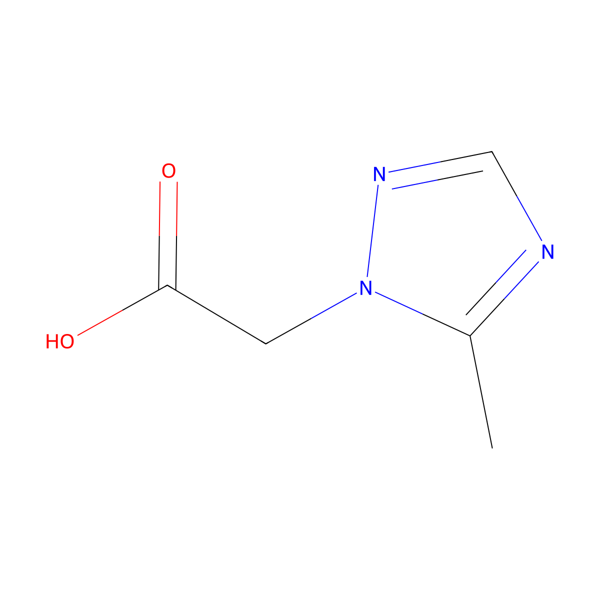 2-(5-methyl-1H-1,2,4-triazol-1-yl)acetic acid molecular structure, CAS 1369016-81-8