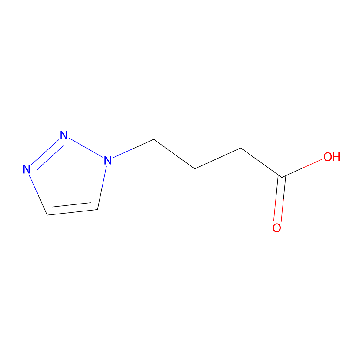 4-(1H-1,2,3-triazol-1-yl)butanoic acid molecular structure, CAS 1369016-84-1
