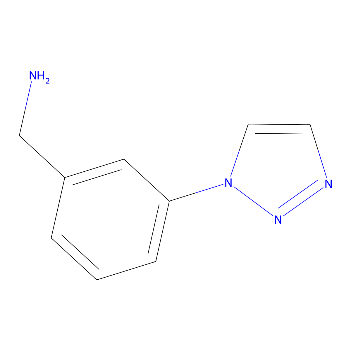 [3-(1H-1,2,3-triazol-1-yl)phenyl]methanamine molecular structure, CAS 1369017-23-1
