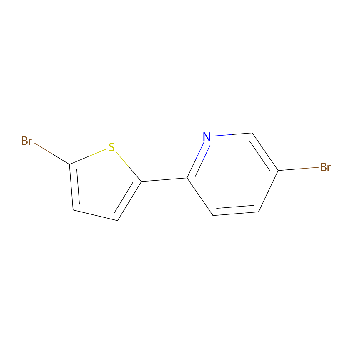5-Bromo-2-(5-bromo-2-thienyl)pyridine molecular structure, CAS 136902-53-9
